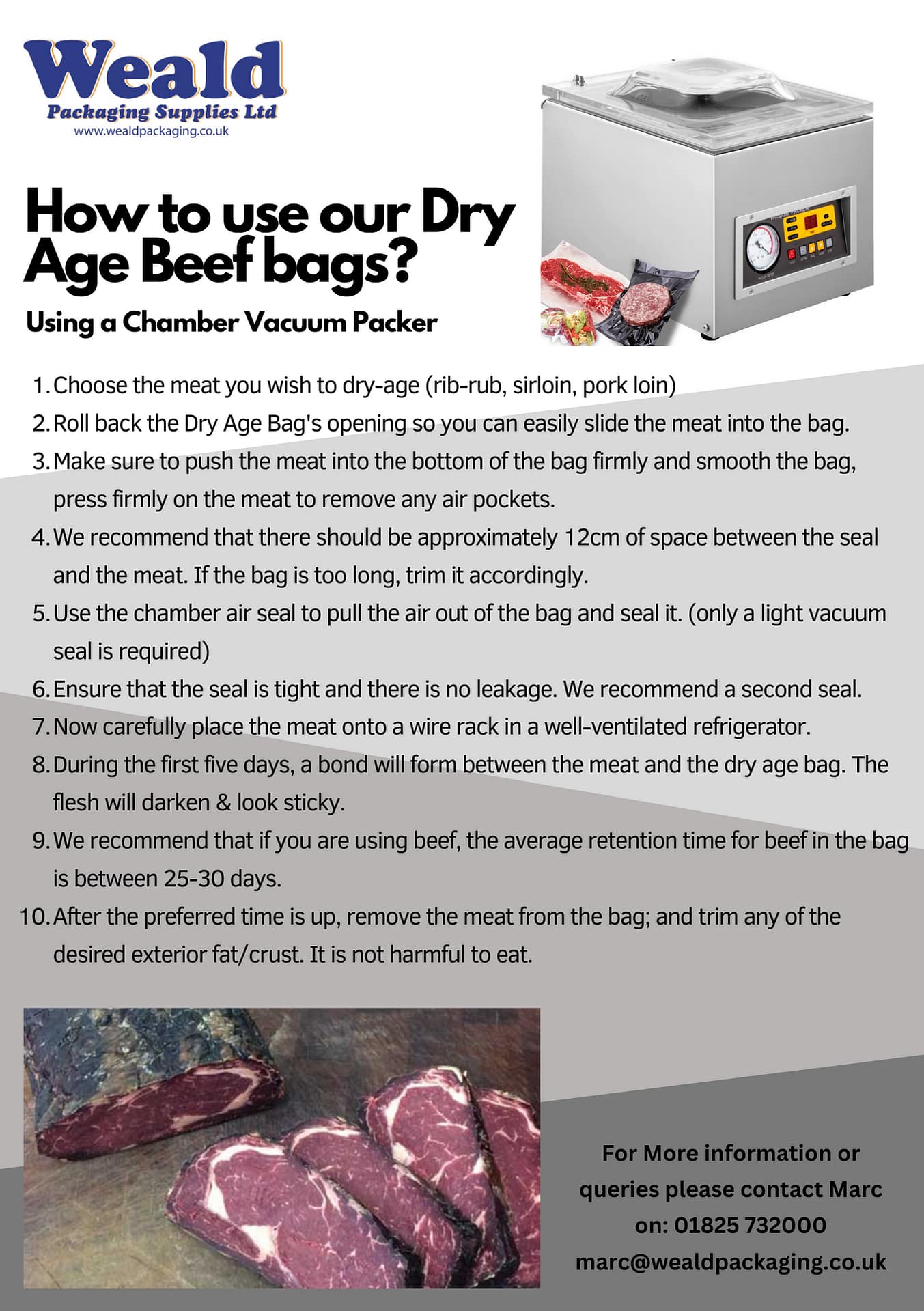 How to use our dry age bags - Weald Packaging